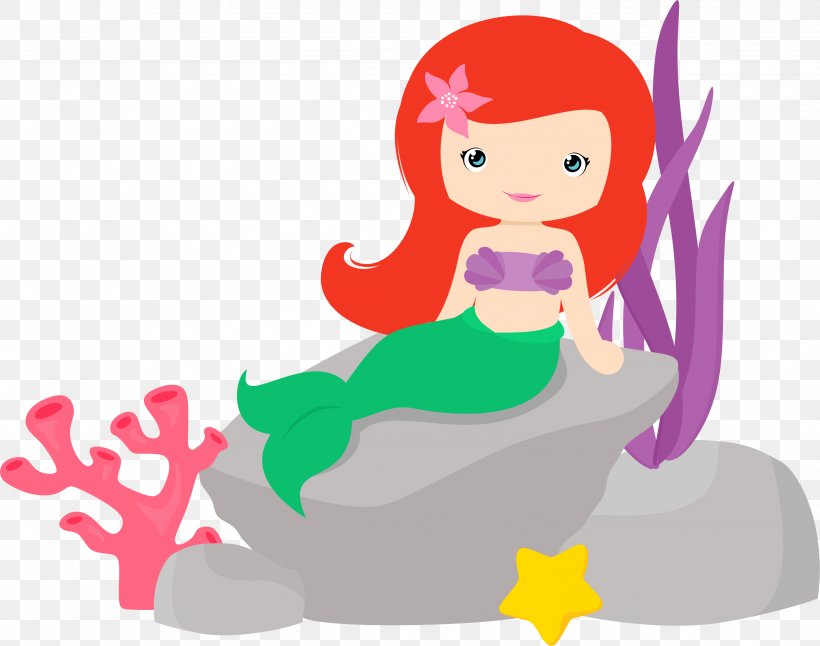 Ariel Mermaid Clip Art, PNG, 3001x2365px, Watercolor, Cartoon, Flower, Frame, Heart Download Free