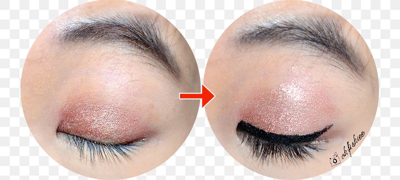 Eye Shadow Eye Liner Eyelash Extensions Cosmetics Lip Liner, PNG, 735x369px, Watercolor, Cartoon, Flower, Frame, Heart Download Free