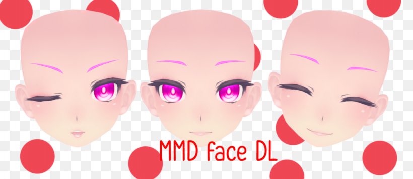 Face MikuMikuDance Eyelash Head Eyebrow, PNG, 1024x445px, Watercolor, Cartoon, Flower, Frame, Heart Download Free