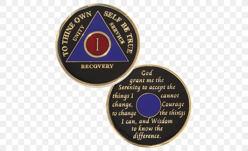 Sobriety Coin Alcoholics Anonymous Medal Alcoholism Bill W. And Dr. Bob, PNG, 500x500px, Sobriety Coin, Addiction, Alcoholics Anonymous, Alcoholism, Anniversary Download Free