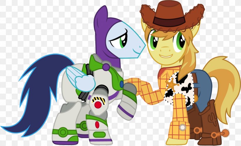 Pony Buzz Lightyear Sheriff Woody Rainbow Dash Twilight Sparkle, PNG, 1280x780px, Pony, Applejack, Art, Buzz Lightyear, Cartoon Download Free