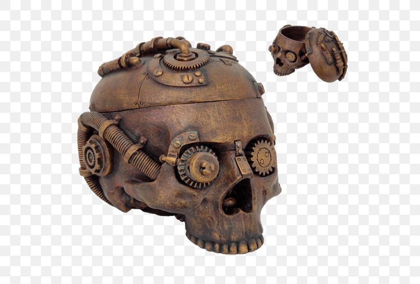 Skull Calavera Steampunk Robot Box, PNG, 555x555px, Skull, Bone, Box, Calavera, Casket Download Free