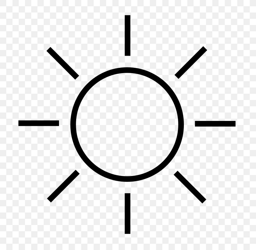 Solar Symbol Sunlight Clip Art, PNG, 800x800px, Solar Symbol, Area, Art, Black And White, Black Sun Download Free