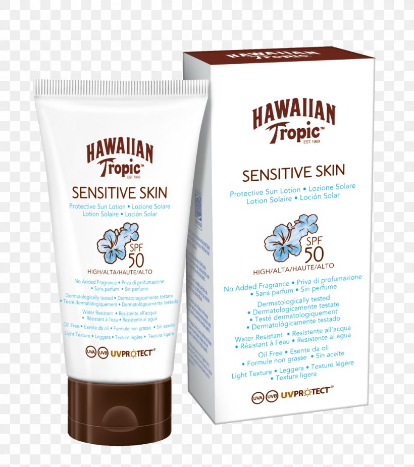 Sunscreen Lotion Factor De Protección Solar Hawaiian Tropic Skin, PNG, 1000x1129px, Sunscreen, Cosmetics, Cream, Face, Facial Download Free