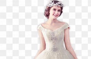 Exhibition Model - Wedding Dress Bride Party Dress Cocktail Dress PNG
