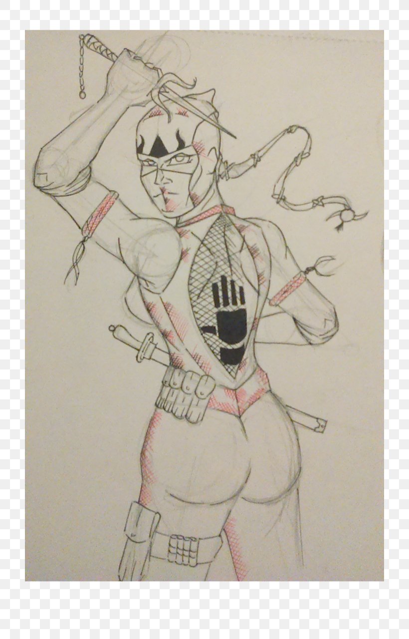 Elektra Punisher Comics Superhero Sketch, PNG, 720x1280px, Watercolor, Cartoon, Flower, Frame, Heart Download Free