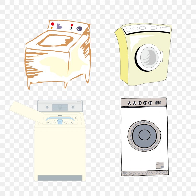 Washing Machine, PNG, 2000x2000px, Washing Machine, Cartoon, Designer, Home Appliance, Laundry Download Free