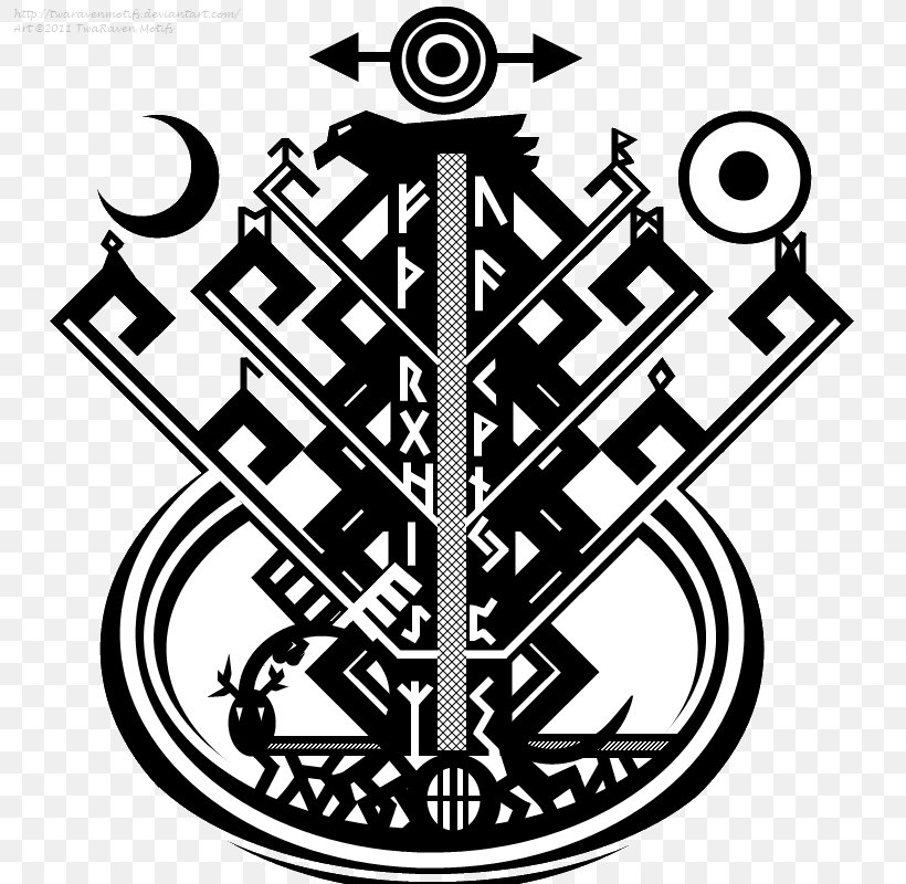 Odin Yggdrasil Runes Symbol Norse Mythology, PNG, 800x800px, Odin, Black And White, Brand, Eihwaz, Icelandic Magical Staves Download Free