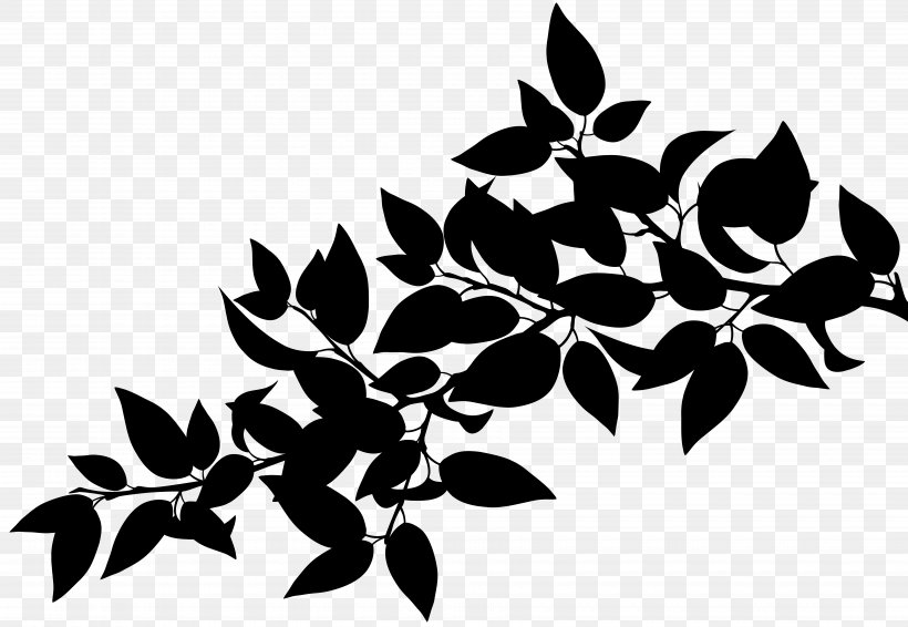 Plant Stem Flower Leaf Pattern Font, PNG, 7000x4833px, Plant Stem, Blackandwhite, Botany, Branch, Flower Download Free