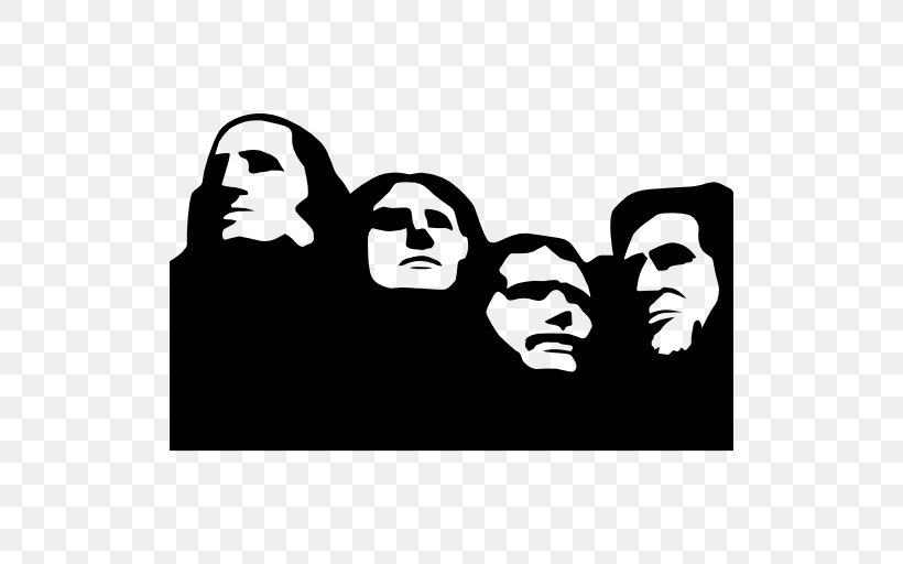 Mount Rushmore Sculpture Logo, PNG, 512x512px, Mount Rushmore, Black And White, Drawing, Fictional Character, Head Download Free