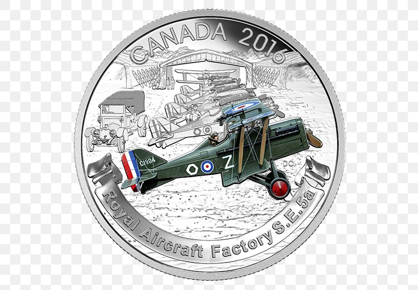 First World War Royal Aircraft Factory S.E.5 Airplane Coin, PNG, 570x570px, First World War, Aircraft, Airplane, Canada, Cash Download Free