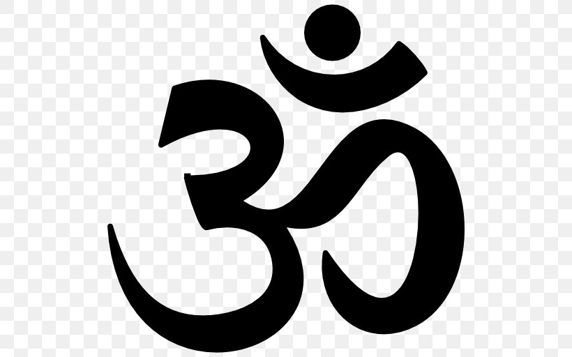 Om Symbol Shiva Hinduism Clip Art, PNG, 512x512px, Symbol, Artwork, Black And White, Brahman, Brand Download Free