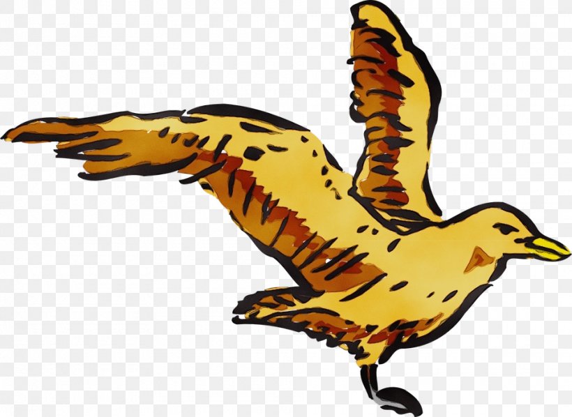 Bird Clip Art Beak Yellow Wing, PNG, 960x701px, Watercolor, Animal Figure, Beak, Bird, Falconiformes Download Free