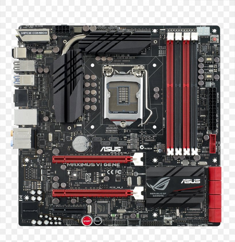 Intel Motherboard MicroATX LGA 1150 Republic Of Gamers, PNG, 1287x1328px, Intel, Asus, Atx, Central Processing Unit, Computer Accessory Download Free