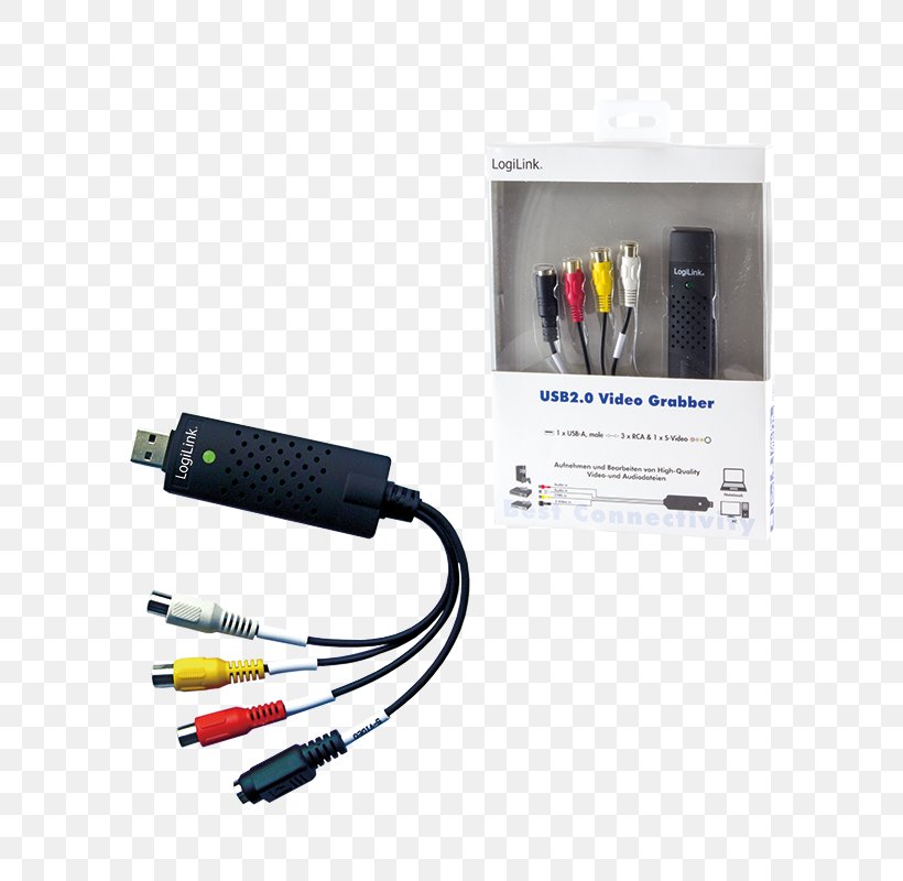 VHS Frame Grabber Electrical Connector USB D-subminiature, PNG, 800x800px, Vhs, Bnc Connector, Cable, Computer, Computer Software Download Free
