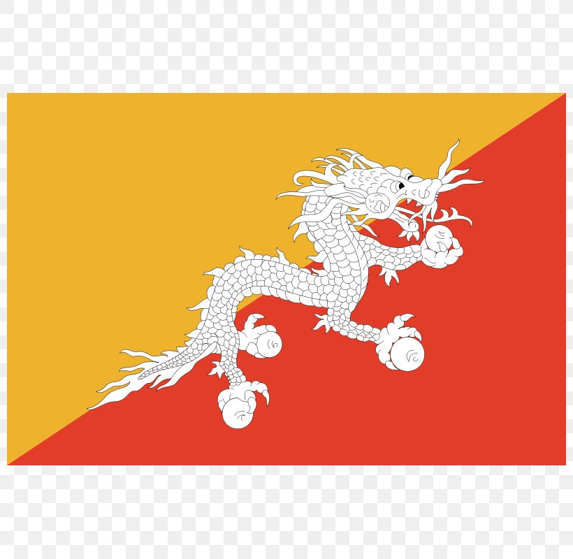 Flag Of Bhutan Flag Of Bangladesh Flag Of Vietnam, PNG, 800x800px, Bhutan, Art, Dragon, Druk, Fictional Character Download Free