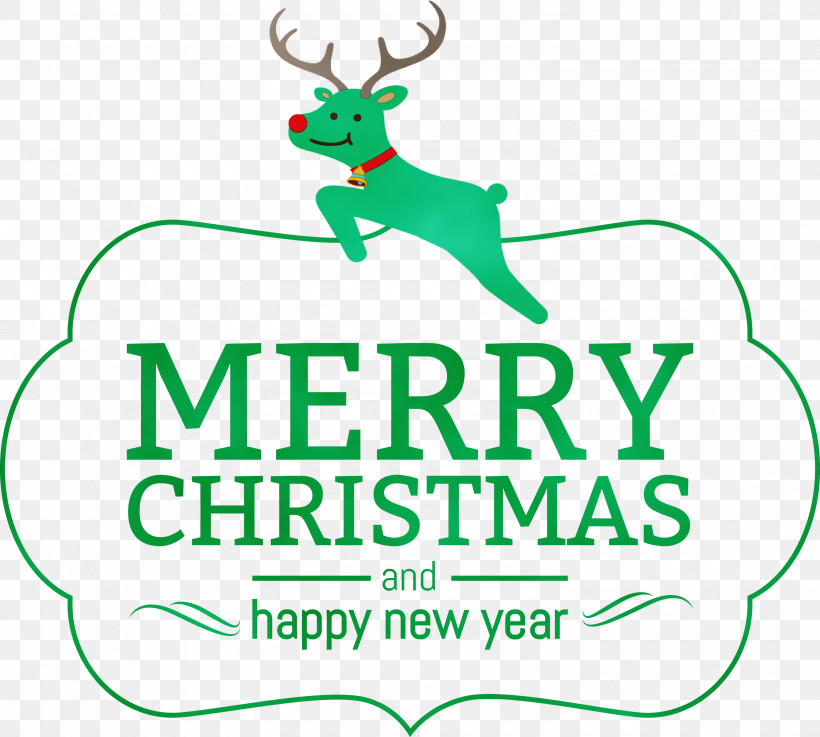 Reindeer, PNG, 3000x2698px, Green Christmas, Deer, Green, Jm Smucker Company, Line Download Free