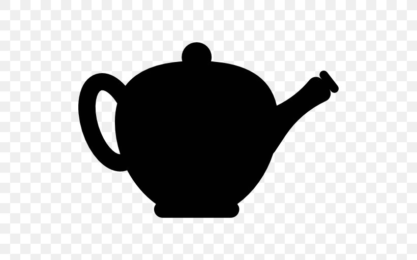 Teapot Silhouette Teacup, PNG, 512x512px, Teapot, Black And White, Cup, Drink, Food Download Free