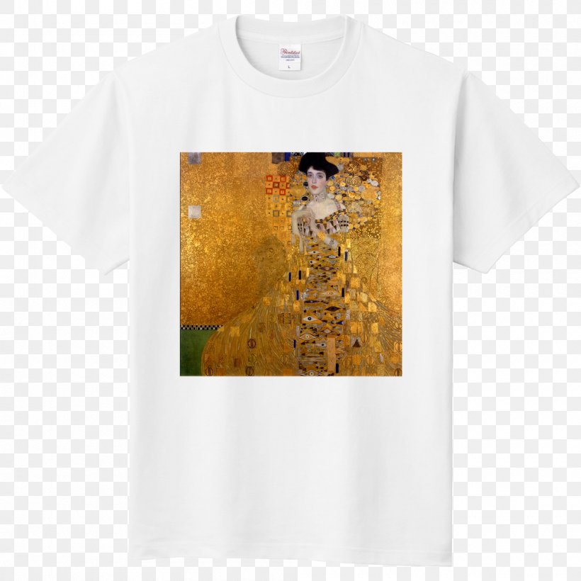 The Kiss T-shirt Portrait Of Adele Bloch-Bauer I Mäda Primavesi Painting, PNG, 1000x1000px, Kiss, Abstract Art, Active Shirt, Art, Art Nouveau Download Free