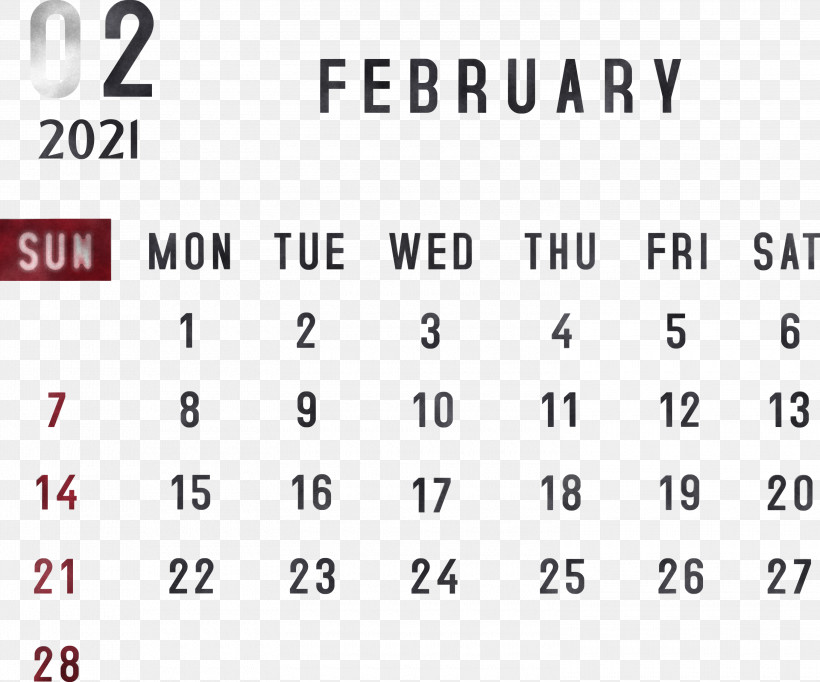 February 2021 Monthly Calendar 2021 Monthly Calendar Printable 2021 Monthly Calendar Template, PNG, 3000x2498px, 2021 Monthly Calendar, 2021 Printable Monthly Calendar, February 2021 Monthly Calendar, Angle, Area Download Free