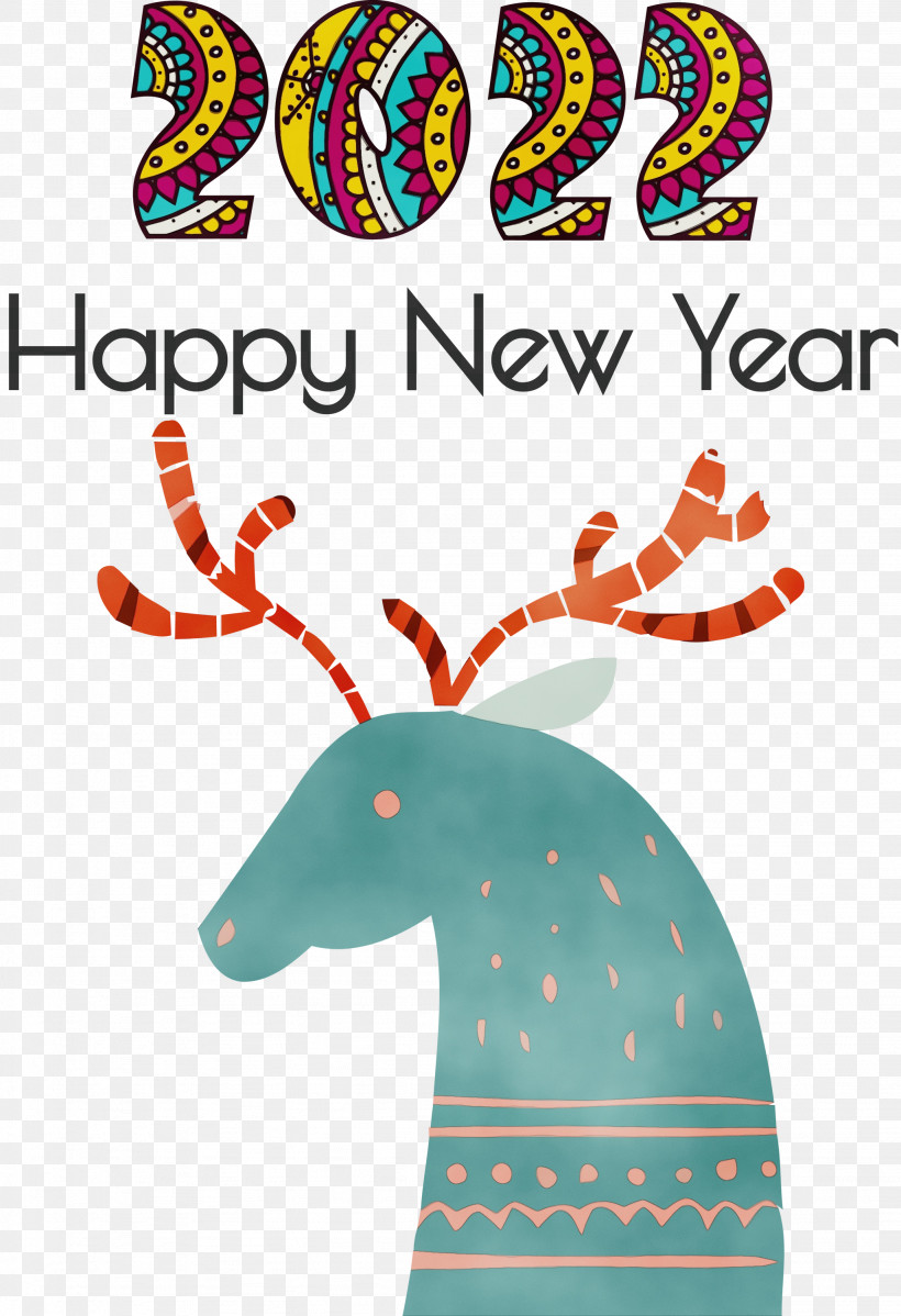Reindeer, PNG, 2052x3000px, Happy New Year, Biology, Geometry, Line, Mathematics Download Free