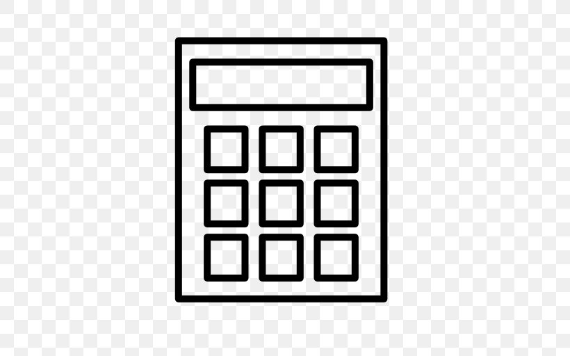 Calculator Clip Art, PNG, 512x512px, Calculator, Area, Black, Black And White, Brand Download Free