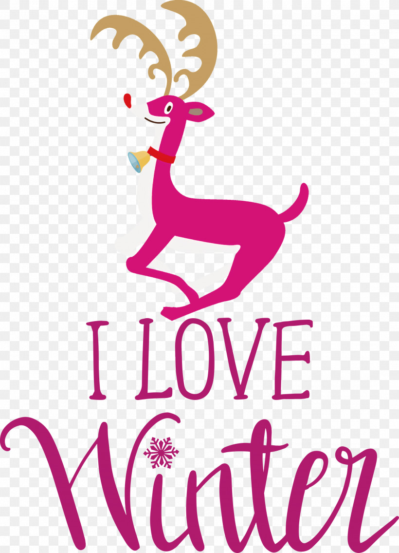 I Love Winter Winter, PNG, 2167x3000px, I Love Winter, Antler, Deer, Line, Logo Download Free