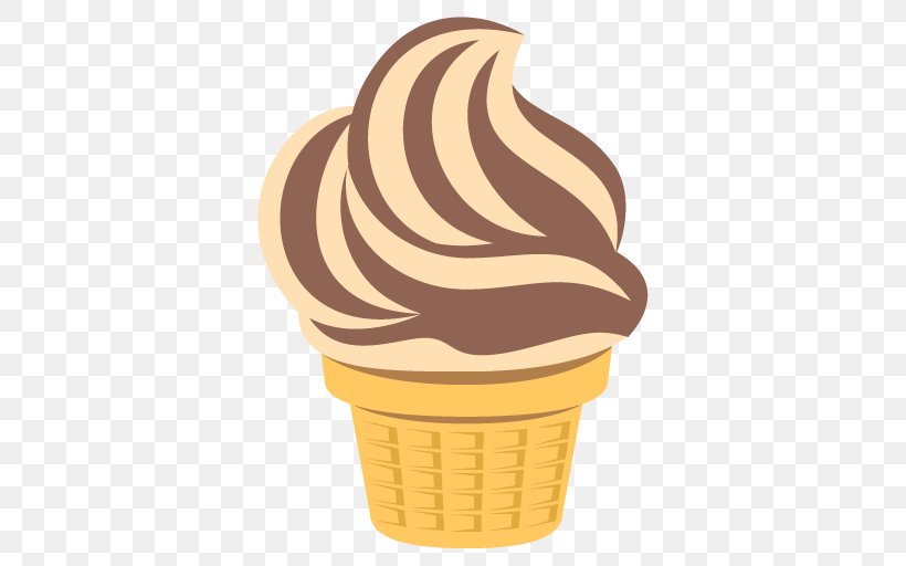 Ice Cream Cones Emoji Soft Serve, PNG, 512x512px, Ice Cream, Biscuits, Chocolate Ice Cream, Cookies And Cream, Cream Download Free