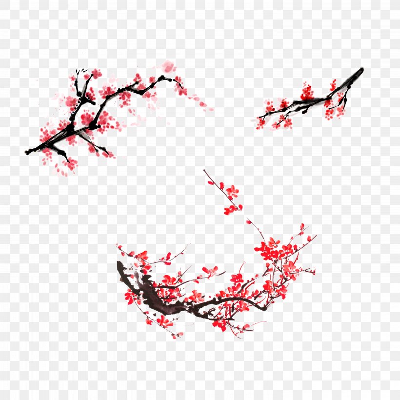 Paper Ink Wash Painting Chinese Painting, PNG, 5906x5906px, Paper, Blossom, Branch, Chinese Painting, Flower Download Free