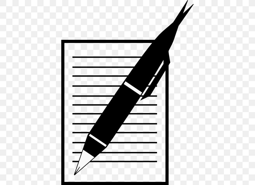 Paper Writing Pen Clip Art, PNG, 426x594px, Paper, Area, Black, Black And White, Book Download Free