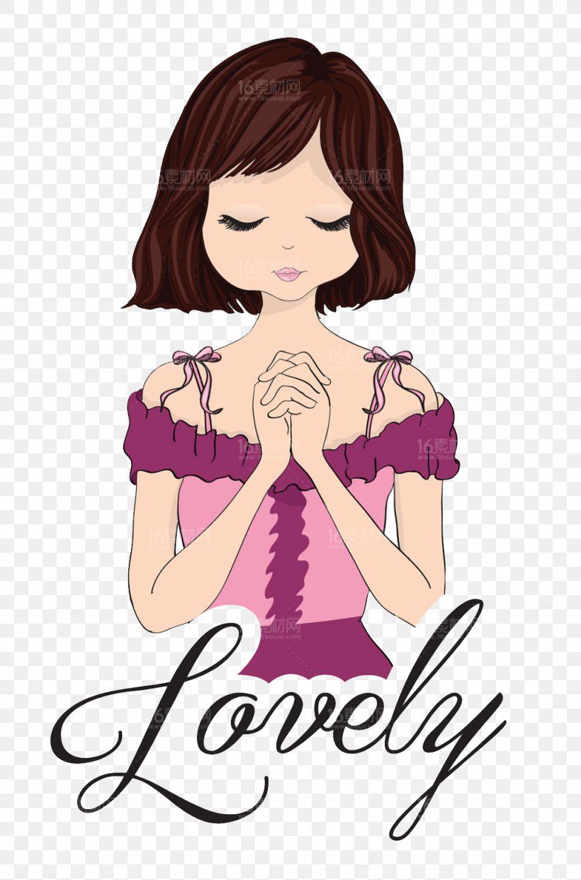 Prayer Illustration, PNG, 1024x1551px, Watercolor, Cartoon, Flower, Frame, Heart Download Free