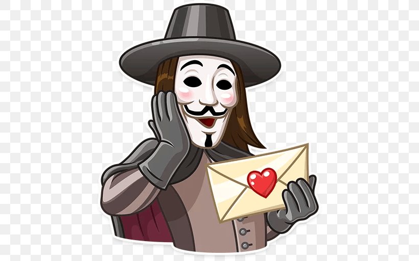 Sticker Guy Fawkes Mask Decal Telegram V For Vendetta, PNG, 512x512px, Sticker, Anonymous, Antwoord, Art, Cartoon Download Free