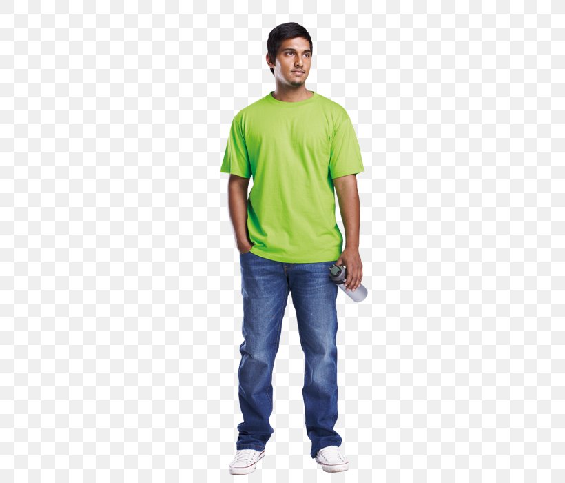 T-shirt Jeans Shoulder Sleeve Outerwear, PNG, 700x700px, Tshirt, Arm, Clothing, Green, Jeans Download Free