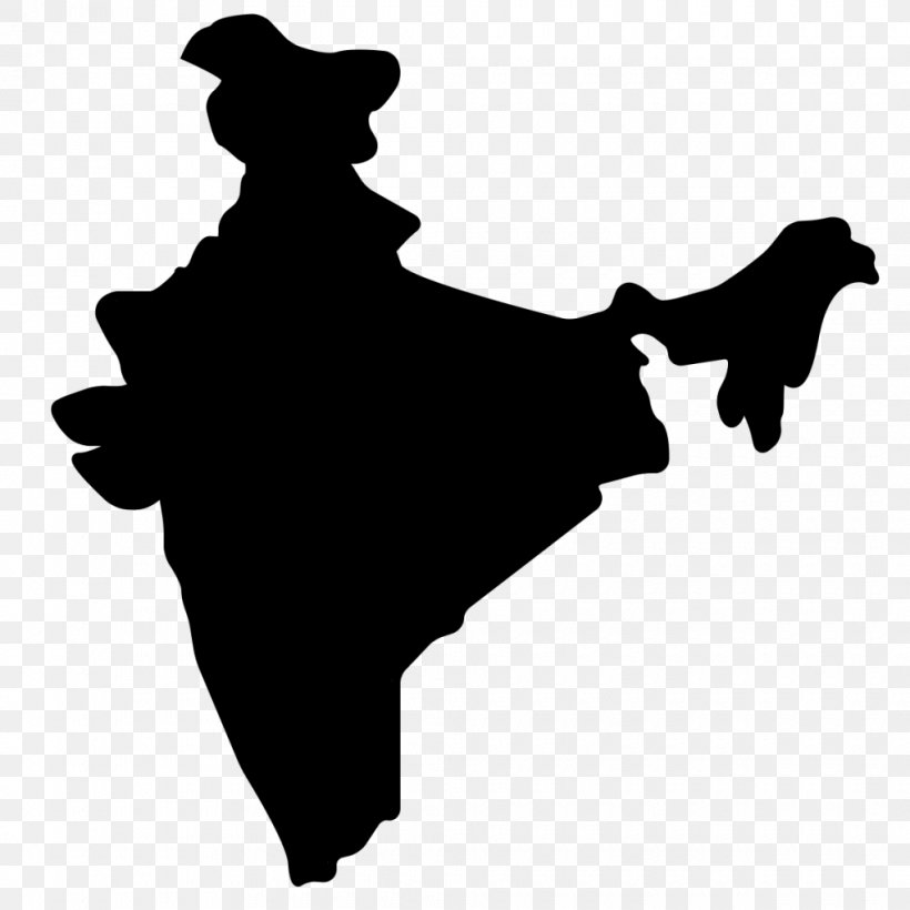 India Map Royalty-free, PNG, 1020x1020px, India, Black, Black And White, Blank Map, Map Download Free