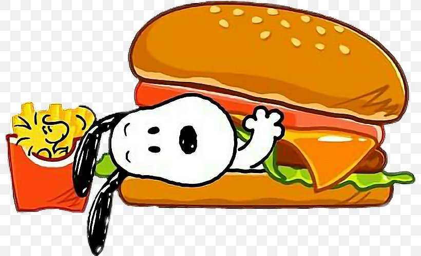 Snoopy Hamburger Fast Food Peanuts French Fries, PNG, 798x500px, Snoopy, Area, Art, Character, Fast Food Download Free