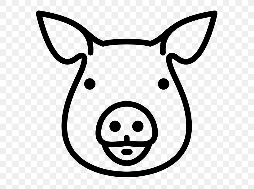 Domestic Pig Palau Carnissers, PNG, 593x612px, Domestic Pig, Animal Husbandry, Black And White, Drawing, Food Download Free