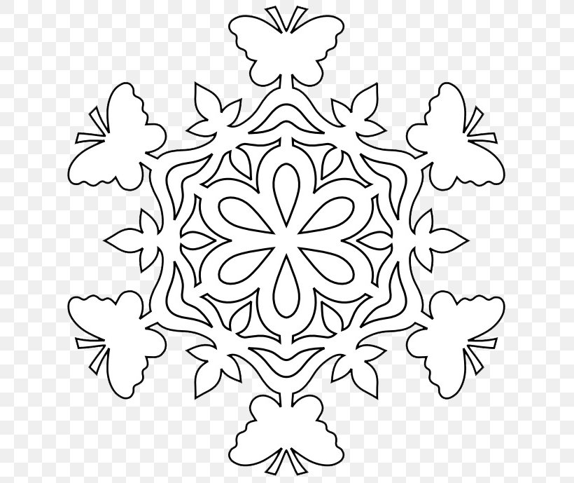 Snowflake Paper Coloring Book Christmas, PNG, 637x689px, Snowflake, Area, Black, Black And White, Child Download Free