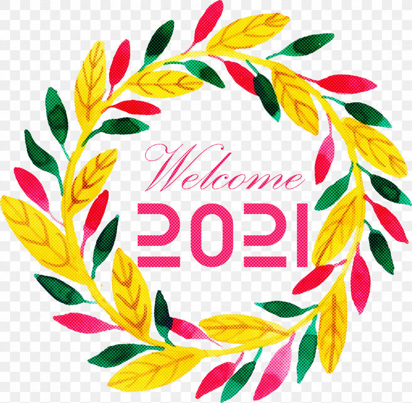 Happy New Year 2021 Welcome 2021 Hello 2021, PNG, 2999x2934px, Happy New Year 2021, Drawing, Floral Design, Flower, Happy New Year Download Free