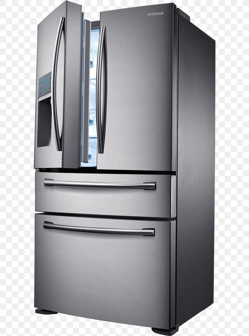 Refrigerator Freezers Door Samsung RF24FSEDB Stainless Steel, PNG, 600x1107px, Refrigerator, Autodefrost, Door, Drawer, Energy Star Download Free