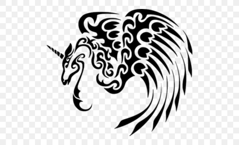 Horse Winged Unicorn Tattoo Pegasus, PNG, 500x500px, Horse, Art, Black And  White, Dragon, Fictional Character Download