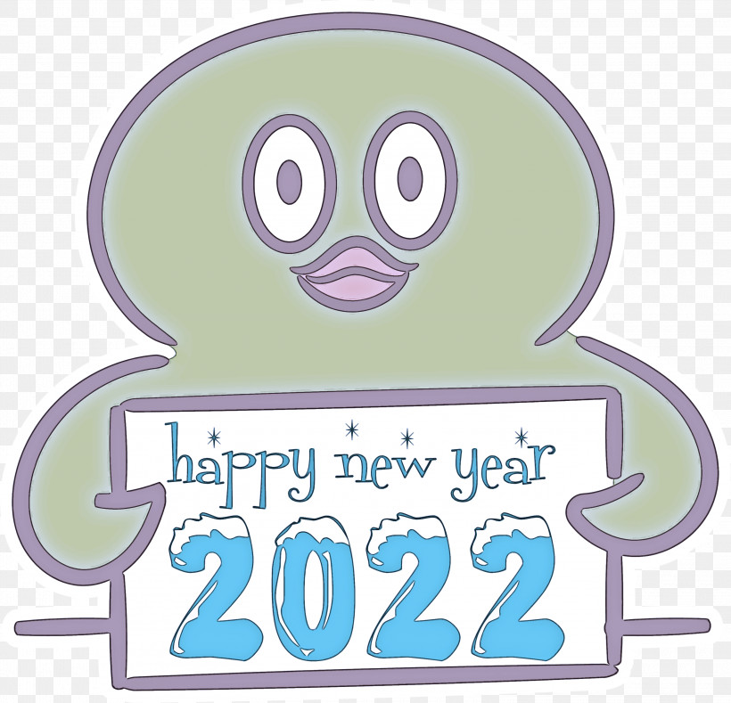 2022 Happy New Year 2022 New Year Happy New Year, PNG, 3000x2888px, Happy New Year, Behavior, Birds, Cartoon, Happiness Download Free
