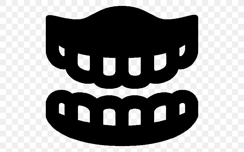 Dentures Tooth Font, PNG, 512x512px, Dentures, Black, Black And White, Dentistry, Gratis Download Free