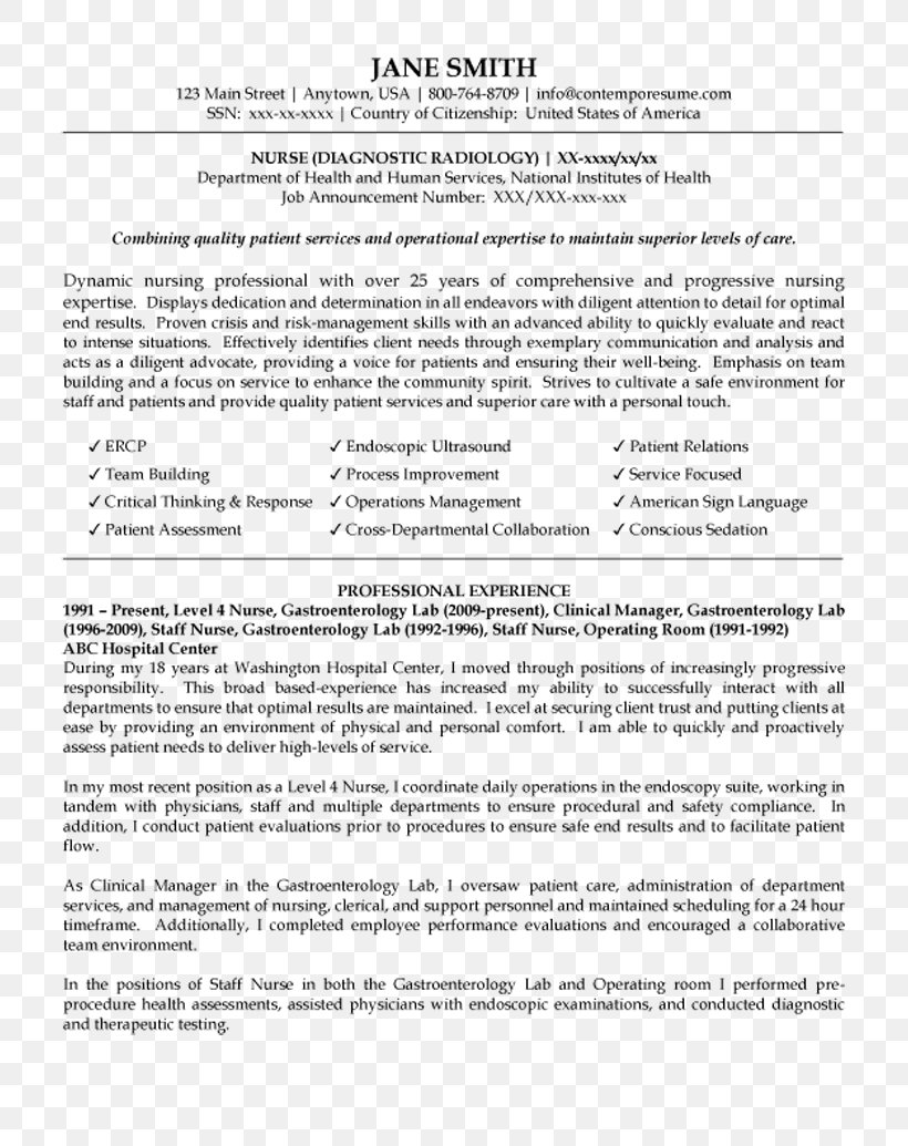 Résumé Template Nursing Care Radiology Curriculum Vitae, PNG, 800x1035px, Resume, Area, Cover Letter, Curriculum Vitae, Document Download Free