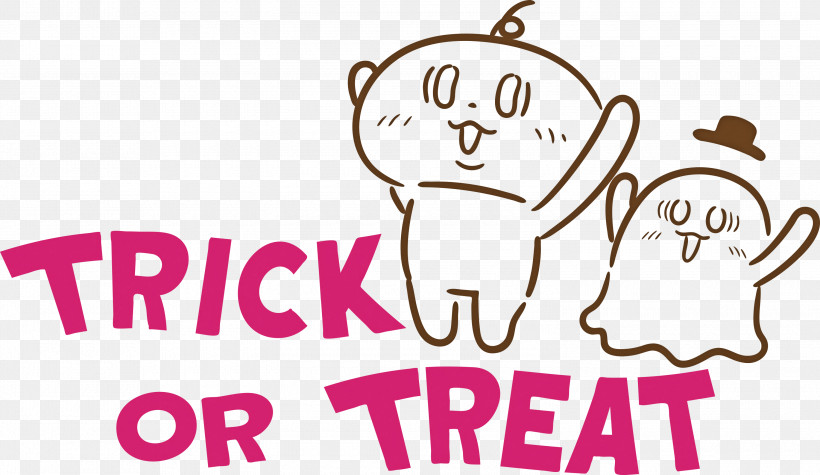 TRICK OR TREAT Halloween, PNG, 3000x1739px, Trick Or Treat, Cartoon, Character, Halloween, Happiness Download Free