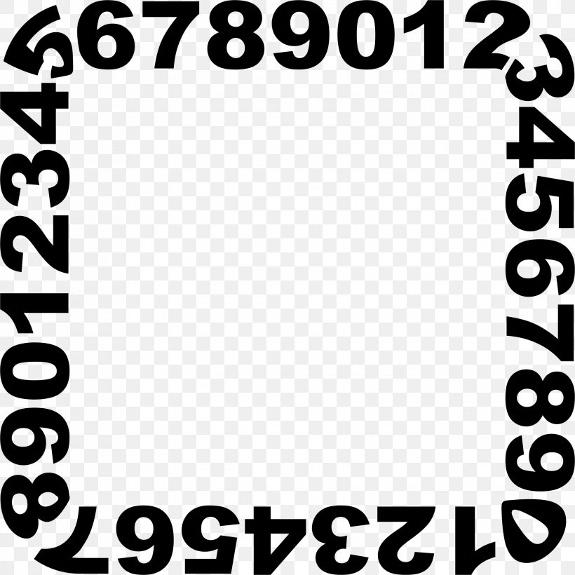 Number Numerical Digit Numeral System Whirlpool Clip Art, PNG, 2284x2284px, Number, Abacus, Area, Black, Black And White Download Free