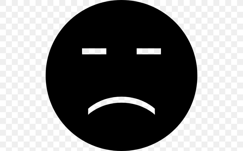 Emoticon Smiley Sadness Clip Art, PNG, 512x512px, Emoticon, Black, Black And White, Crying, Emoji Download Free