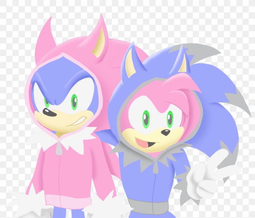Amy Rose Sonic Unleashed Hoodie Mighty The Armadillo Image, PNG, 965x827px, Watercolor, Cartoon, Flower, Frame, Heart Download Free