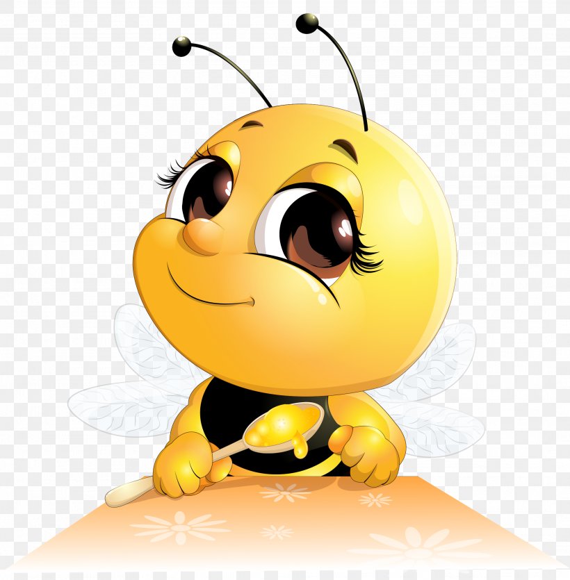 Honey Bee Honey Bee Cartoon, PNG, 2129x2169px, Bee, Bumblebee, Cartoon, Emoticon, Food Download Free