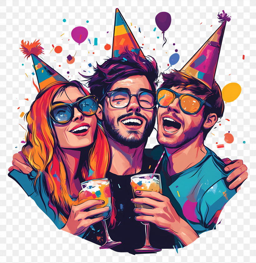 Party - Group Of Friends Celebrating PNG