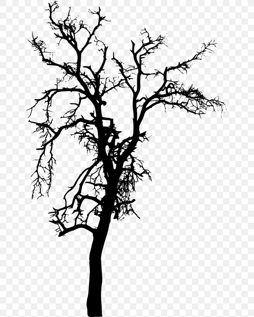 Twig Silhouette Tree, PNG, 652x1024px, Twig, African Trees, Black And White, Branch, Drawing Download Free